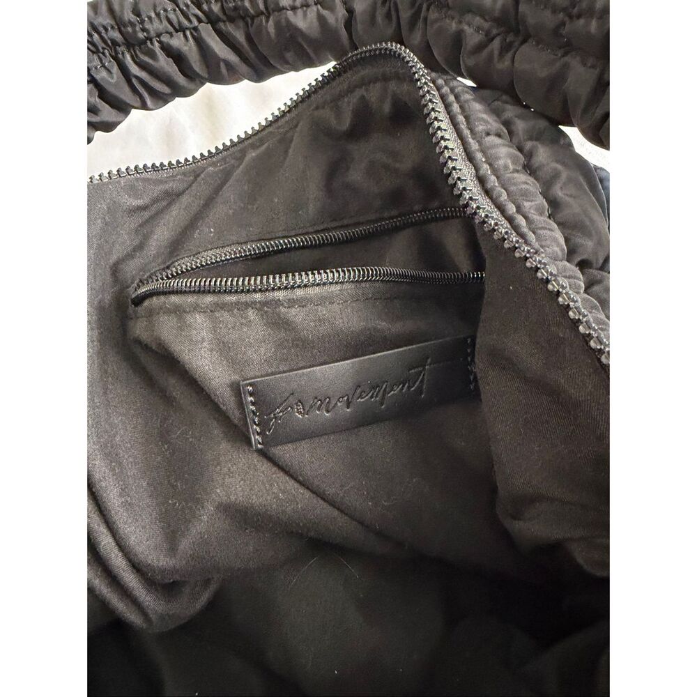 Free People Movement Black Quilted Purse Handbag Hobo Bag Tote - Picture 7 of 8